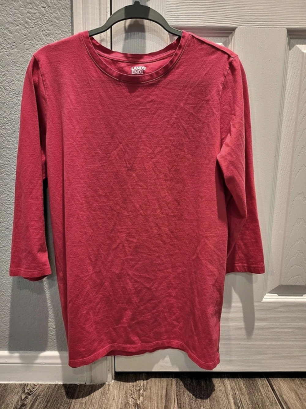 Land's End 3/4 Sleeve Tee in Pink